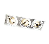 QAZQA Diseño Foco empotrado blanco AR111 - ONEON 111-3 trimless Acero Rectangular Adecuado para LED Max. 3 x 50 Watt