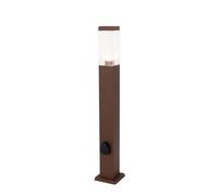 Qazqa Diseño Lámpara de exterior marrón óxido 80 cm con enchufe IP44 - Malios Acero/Plástico Alargada Adecuado para LED Max. 1 x 60 Watt