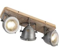 QAZQA Foco acero gris