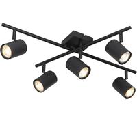 QAZQA Foco acero negro