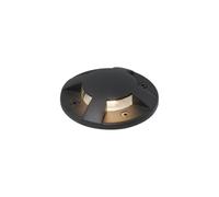 QAZQA Foco de suelo moderno negro GU10 50mm efecto 4 luces IP65/IP67 - Cellar Aluminio /Vidrio Redonda Adecuado para LED Max. 1 x 10 Watt