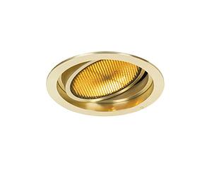 Qazqa Foco empotrable moderno dorado orientable - Coop 111 Honey Aluminio/Acero Redonda Adecuado para LED Max. 1 x 15 Watt