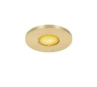 Qazqa Foco empotrable para baño moderno dorado IP54 - Shed Honey Aluminio/Acero Redonda Adecuado para LED Max. 1 x 10 Watt