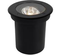 QAZQA Foco suelo exterior negro ar70 orientable ip65