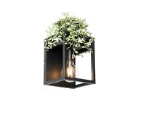 Qazqa Industrial Aplique inteligente negro con rack incluido WiFi G95 - Cage Rack Acero Cuadrada Adecuado para LED Max. 1 x 4.9 Watt