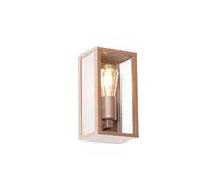 Qazqa Industrial Lámpara de pared inteligente marrón óxido 26 cm IP44 con WiFi ST64 - Charlois Aluminio/Vidrio Rectangular Adecuado para LED Max. 1 x 7 Watt