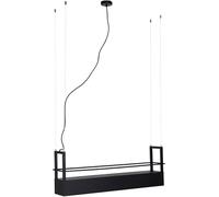 QAZQA Lámpara colgante industrial negra con cremallera 4 luces gu10