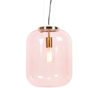 QAZQA Lámpara colgante vidrio rosa