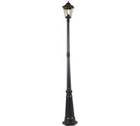 QAZQA Lámpara de pie exterior aluminio negro