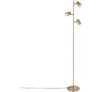 QAZQA Lámpara de pie moderna de bronce con 3 luces