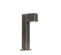 QAZQA Lámpara exterior de pie industrial oro envejecido 35 cm IP44 - Baleno Aluminio/Vidrio Alargada Adecuado para LED Max. 1 x 35 Watt