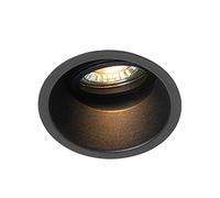 Qazqa Moderno Foco empotrable negro orientable - ALLOY Aluminio Redonda Adecuado para LED Max. 1 x 50 Watt