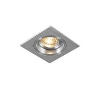 Qazqa Moderno Foco empotrado cuadrado aluminio orientable - CHUCK Acero Cuadrada Adecuado para LED Max. 1 x 50 Watt