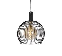 Qazqa Moderno Lámpara colgante diseño negra 40cm - WIRE Dos Acero Alargada Adecuado para LED Max. 1 x 40 Watt