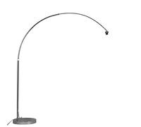 Qazqa Moderno Lámpara de arco moderna cromada ajustable sin pantalla Acero Redonda Adecuado para LED Max. 1 x 60 Watt