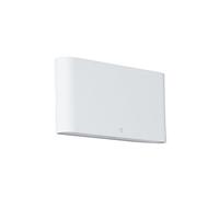 Qazqa Moderno Lámpara de pared blanca 17,5 cm con LED IP65 - Batt Aluminio/Vidrio Rectangular Incluye LED Max. 2 x 13.5 Watt