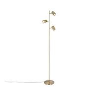 Qazqa Moderno Lámpara de pie moderna bronce 3 luces - Jeana Acero Alargada Adecuado para LED Max. 3 x 7 Watt