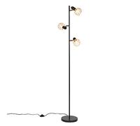 Qazqa Moderno Lámpara de pie negra/cobre 3-luces - MESH Acero Alargada Adecuado para LED Max. 3 x 40 Watt