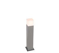 Qazqa Moderno Lámpara exterior de pie moderna gris 50 cm IP44 - Dinamarca Aluminio/Plástico Rectangular Adecuado para LED Max. 1 x 15 Watt