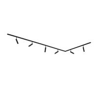 QAZQA Moderno Modern railsysteem met 6 spots zwart 1-fase - Slimline Uzzy Aluminio/Metálica Adecuado para LED Max. 6 x 5 Watt