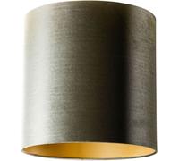 QAZQA Pantalla lámpara terciopelo verde dorado 40/40/40