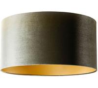 QAZQA Pantalla lámpara terciopelo verde dorado 50/50/25