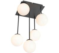 QAZQA Plafón acero blanco