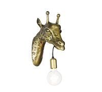 Qazqa rústico Aplique vintage latón - GIRAF Aluminio/Acero Orgánica Adecuado para LED Max. 1 x 25 Watt