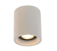 Qazqa Rústico Foco de techo redondo inteligente hormigón con Wifi GU10 - Deep Piedra/cemento Cilíndra Adecuado para LED Max. 1 x 4.8 Watt