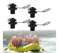 Qazuwa Válvula Boston, 4 Pcs Válvula de Aire del Bote Inflable Reemplazo De Válvula De Bote Inflable Tapón de Válvula de Boston Accesorios para Kayak Inflable Bote Inflable (Negro)