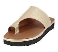QAZW Sandalias ortopédicas para Mujer Hallux Valgus Cuña Chanclas cómodas para Mujer con corrección del Dedo Gordo del pie Zapatillas Casuales con Punta Abierta y Corrector de juanetes,C-40(EU)