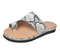 QAZW Sandalias ortopédicas para Mujer Hallux Valgus Cuña Chanclas cómodas para Mujer con corrección del Dedo Gordo del pie Zapatillas Casuales con Punta Abierta y Corrector de juanetes,D-37(EU)