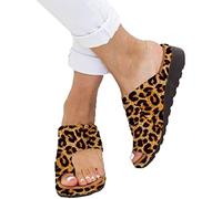 QAZW Sandalias ortopédicas para Mujer Hallux Valgus Cuña Chanclas cómodas para Mujer con corrección del Dedo Gordo del pie Zapatillas Casuales con Punta Abierta y Corrector de juanetes,A-38(EU)