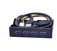 QAZWSXED LESANGBAIHUODIAN 19 + 1 20Pin 4 Port USB 3.0 Panel Frontal Combo Bracket USB3.0 Adaptador de concentrador Ajuste para PC Desktop 3.5 "FDD Floppy Drive Drive Bay