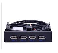 QAZWSXED LESANGBAIHUODIAN 4 Puertos USB 2.0 HUB USB2.0 Adaptador PC Panel Frontal Soporte de expansión con Cable de 10pin para Escritorio de 3.5 Pulgadas FDD Floppy Bay