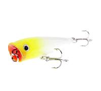 QAZWSXED LESANGBAIHUODIAN 6.5g 6.5cm Mini Popper Señuelos de pesca 3D Ojos Crankbait Wobblers Tackle Isca Poper Japón cebo duro artificial (Color: NO2)