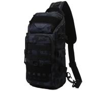 QAZWZG Bolsa de Pecho for señuelo Pesca, Aparejos multifuncionales, Bandolera un Solo Hombro, Equipo, Bolsas for caña para Aire Libre(Black A)