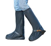 QAZWZG Cubiertas for zapatos Cubierta impermeable for de lluvia for exteriores, cubierta for botas, cubiertas for tubo alto para Protección(Black,L)