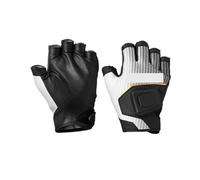 QAZWZG Guantes de Pesca for Hombres y Mujeres, Rock Lure Cuero PU Tres Dedos Ligeros Antideslizantes para Pesca(24 Five-Finger White,M)