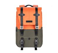 QAZWZG Mochila de fotografía Alta Capacidad, Bolsa Impermeable Multifuncional for cámaras DSLR, Bolsas for trípode con Cubierta for Lluvia para Exteriores(Orange)