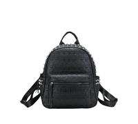 QAZWZG Mochila Street Trend Remache Cuero suave Ocio Diseño de nicho Bolsos mano Mochilas viaje para Mujer