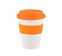 QAZWZG Taza de Viaje con tapa silicona, taza café o té reutilizable y práctica, plástico PP, anticaída, funda antideslizante, 400ml, 2 uds para Café(Color1)
