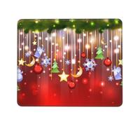 QAZWZML Alfombrilla de mouse de escritorio impresa con texto en inglés "Merry Christmas", adecuada para oficina y juegos, 7.9 x 9.5 pulgadas