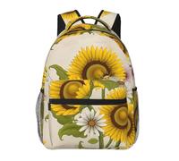 QAZWZML Bees Sunflowers Daisy Rose Flowers - Mochila ligera para viajes, senderismo, negocios, camping y gimnasio