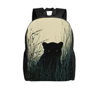 QAZWZML Black Panther in the Grass Prints - Mochilas grandes para laptop para hombre y mujer con compartimentos, mochilas de viaje impermeables, bolsas Oxford duraderas