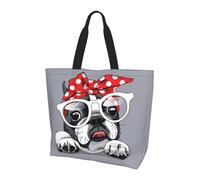 QAZWZML Bolsa de hombro con estampado de arte espacial galaxia, organizador de compras, adecuado para viajes, gimnasio y viajes., Lindos perros de dibujos animados, Talla única