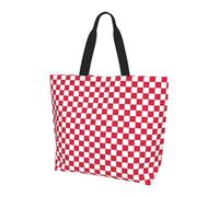 QAZWZML Bolsa de hombro con estampado de girasol, organizador de compras, adecuado para viajes, gimnasio y viajes., rojo y blanco, Talla única