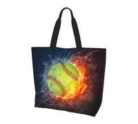 QAZWZML Bolsa de hombro con estampado de margaritas florales de verano, organizador de compras, adecuado para viajes, gimnasio y viajes., Softbol, Talla única