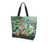 QAZWZML Bolsa de hombro con patrón de caballo y rosa, bolsa organizadora para viajes, viajes de negocios y viajes a la playa, Pez carpa roja japonesa HD, Talla única
