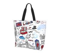 QAZWZML Bolsa de hombro con patrón de zarigüeya, bolsa organizadora para viajes, viajes de negocios y viajes a la playa, londres, Talla única